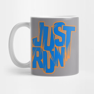 Just Run - Blue and Orange Mug